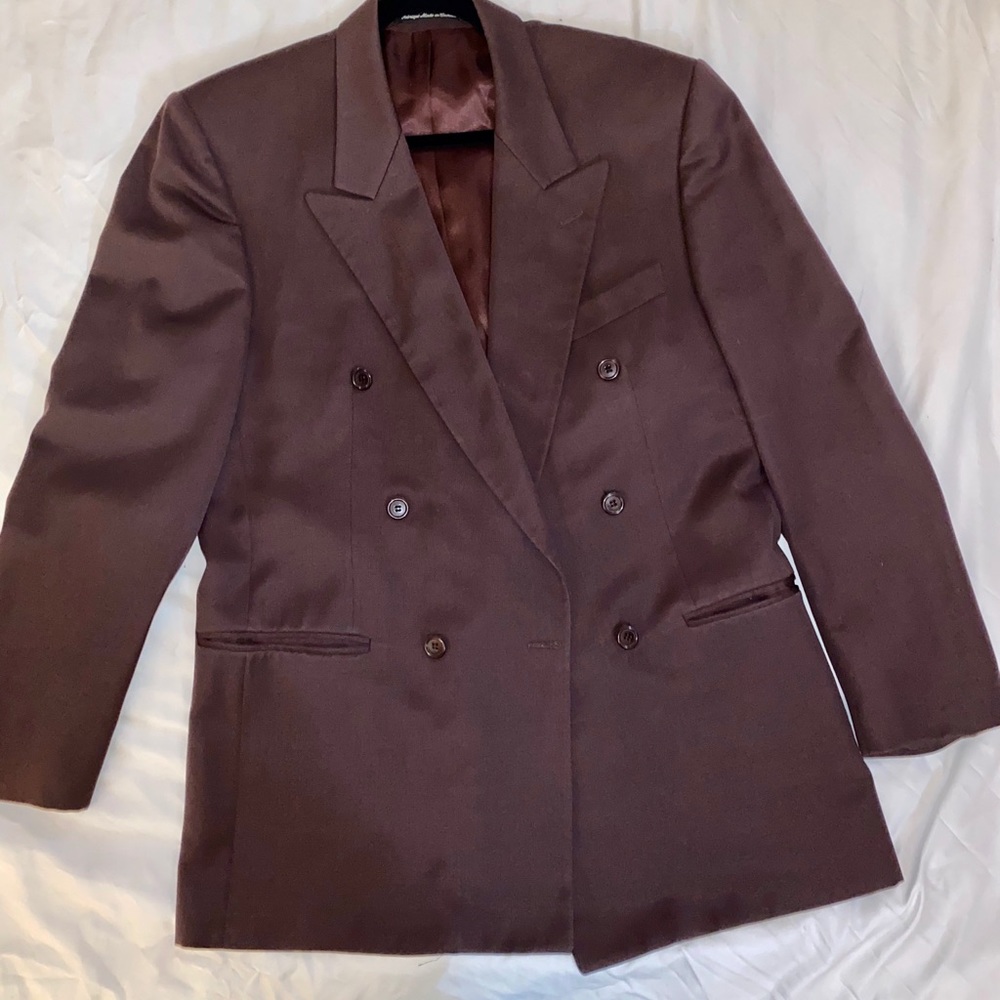 Maroon 6-Button Suit Coat from Bachrach - Picture 1 of 6